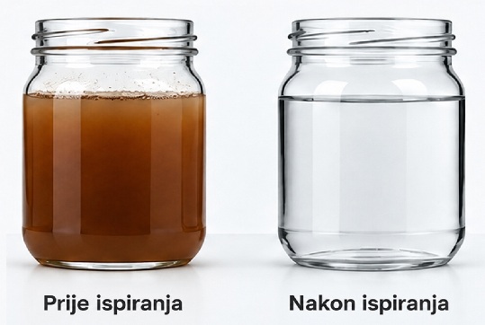 Prljava i čista voda iz sustava grijanja